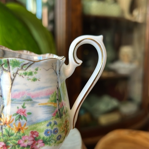 Vintage Royal Albert Silver Birch Mini Cream and Sugar Dish Bone China England - Picture 12 of 12